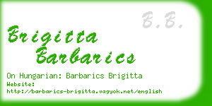 brigitta barbarics business card